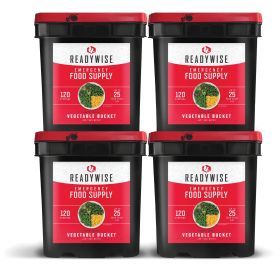 480 Serving Freeze Dried Vegetables (4, 120 serving buckets)