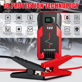 ET05 2000A Car Portable Jump Starter with Dual USB, 1 Pack, 9.8 x 4.1 x 5.3in