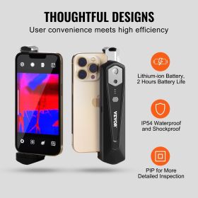 VEVOR Thermal Imaging Camera for Android & IOS, 256 x 192 IR High Resolution, Wireless Infrared Thermal Imager with WiFi & Visual Camera