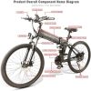 SAMEBIKE LO26 Electric Bike for Adults;  Folding Electric Mountain Bicycle Adults 26 inch E-Bike 500W Motor Professional Shimano 7 Speed Gears with 48