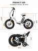 AOSTIRMOTOR G20 Folding Electric Bike Ebike Bicycle 500W Motor 20" Fat Tire With 36V/13Ah Li-Battery New Model