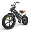 JANSNO Electric Bike 20" x 4.0 Electric Bike for Adults with 750W Brushless Motor, Long-Lasting 48V 14Ah Removable Battery, 7-Speed Transmission