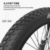 AOSTIRMOTOR 26" 750W Electric Bike Fat Tire 48V 15AH Removable Lithium Battery for Adults RT