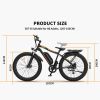 AOSTIRMOTOR 26" 750W Electric Bike Fat Tire P7 48V 13AH Removable Lithium Battery for Adults with Detachable Rear Rack Fender