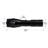 A100 Outdoor LED Rechargeable Zoom Mini Power Torch Flashlight T6