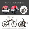 SAMEBIKE LO26 Electric Bike for Adults;  Folding Electric Mountain Bicycle Adults 26 inch E-Bike 500W Motor Professional Shimano 7 Speed Gears with 48