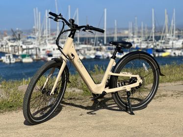 Electric Bike w/ 40 Miles Max Operating Range and 25 mph Max Speed - Desert Sand