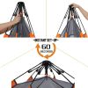 3-4 Person Camping Instant Pop-up Tent, Sun Shelter Waterproof Double Layer 4 Seasons Lightweight Tent for Hiking, Fishing, Beach