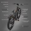 AOSTIRMOTOR 26" 750W Electric Bike Fat Tire P7 48V 13AH Removable Lithium Battery for Adults with Detachable Rear Rack Fender