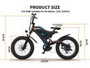 AOSTIRMOTOR Electric Bicycle 500W Motor 20" Fat Tire With 48V/15Ah Li-Battery S18-MINI New style