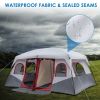 10 Person Family Cabin Tent, 2 Room Huge Tent with Storage Pockets for Camping Accessories