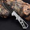 Stainless Steel Folding Knife, Outdoor Camping Hiking Pocket Knife, Self-Defense Folding Mini Knife, Men's Gift