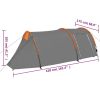 Camping Tent 4 Persons Gray and Orange