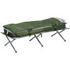 Outsunny Camping Cot, Outdoor Folding Bed Set with Mattress, Sleeping Bag, Pillow, and Carry Bag, Comfortable and Portable, for Travel Camp Beach