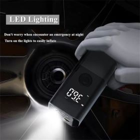 Portable Full Touch Screen Car Air Pump Wireless Tire Inflatable Pump Inflator Air Compressor Pump with LED Lighting for Car/Motorcycle/Bicycle/Balls