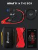 DBPOWER Peak 1600A 18000mAh Portable Car Jump Starter( up to 7.2 Gas;  5.5L Diesel Engines) Battery Booster with Smart Charging Port;  LCD Display;  I