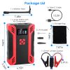 Car Jump Starter with Air Compressor Portable Car Battery Booster with Digital Tire Inflator with 2000mAh Peak Current for 12V Car 6.5L Gas or 4.0L Di