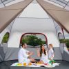 10 Person Family Cabin Tent, 2 Room Huge Tent with Storage Pockets for Camping Accessories