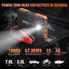 S ZEVZO Jump Starter 1000A Peak Portable Jump Starter for Car (Up to 7.0L Gas/5.5L Diesel Engine) 12V Auto Battery Booster Pack with Smart Clamp Cable