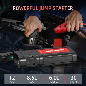 DBPOWER Car Battery Jump Starter 2500A 21800mAh - for up to 8.0L Gasoline/6.5L Diesel Engines, Portable 12V Auto Battery Booster, Power Pack