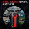 DBPOWER G16 2000A 20800mAh Portable Car Jump Starter(UP to 8.0L Gas/6.5L Diesel Engines) 12V Auto Lithium-Ion Battery Booster with Smart Clamp Cables