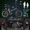 ZHENGBU EUY F6 20 Inch 750W 48V 15AH 18AH 20AH Shimano 7 Speed Folding E Bike Fat Tire Electric Bike