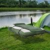 Outsunny 2-Person Folding Camping Cot Portable Outdoor Bed Set with Sleeping Bag, Inflatable Air Mattress, Comfort Pillows and Carry Bag