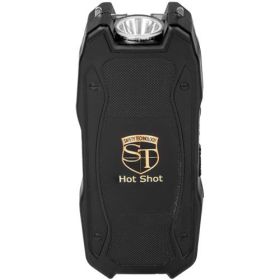 Hot Shot stun gun with flashlight and Battery Meter Black