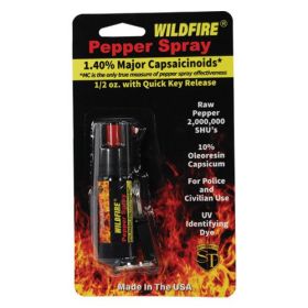 Wildfire 1.4% MC 1/2 oz pepper spray belt clip and quick release keychain