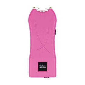 Rechargeable Runt 80,000,000 volt stun gun with flashlight and wrist strap disable pin (Options: Pink)