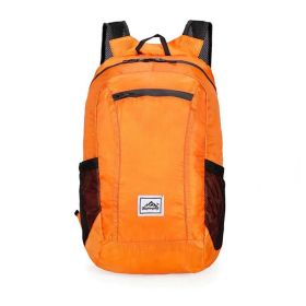 Lightweight Portable Foldable Backpack for Women Men Travel Hiking (Color: Orange, Type: Sports Bag)