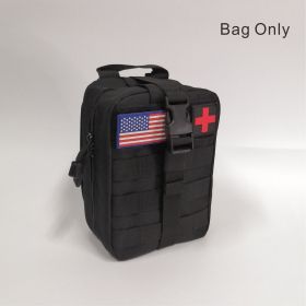 MOLLE Tactical First Aid Bag - Detachable Medical Kit with Emergency Supplies for EMT, Survival, and Tactical Gear (Color: Black)