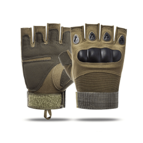 Tactical Fingerless Airsoft Gloves for Outdoor Sports (Color: Green, size: M)