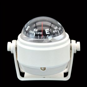 1pc Multifunctional Compass For Vehicles And Ships; Portable Nautical Compass; Marine Compass; Marine Supplies (Color: White)