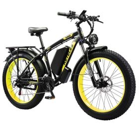 K800 Fat E-Bike 1000W Motor (Color: black and yellow)