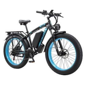 K800 Fat E-Bike 1000W Motor (Color: Black and blue)