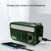 Emergency Radio Hand Crank Solar; Portable Weather Radio With AM/FM/WB/NOAA; Bright Flashlight; SOS Alarm; Reading Lamp; 2000mAh Cell Phone Charger Fo