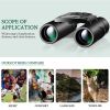 500X25 / 300X25 Professional Folding Small Compact Lightweight Binoculars; Long Range Zoom Telescope With Storage Bag For Hiking Hunting Travel Super