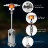 36,000 BTU Outdoor Propane Patio Heater with Stainless Steel Burner and Wheels for Home and Commercial, Black/Silver