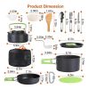 Outdoor Hiking Picnic Camping Cookware Set Picnic Stove Aluminum Pot Pans Kit