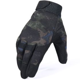 Tactical Gloves Camo Military Army Cycling Glove Sport Climbing Paintball Shooting Hunting Riding Ski Full Finger Mittens Men (Color: A9 CamoBlack, size: M)