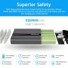 12000mAh Portable Charger with Dual USB Ports 3.1A Output Power Bank Ultra-Compact External Battery Pack