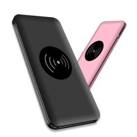 Powerfull Portable Powerbank With Wireless Charger (Color: ROSE)