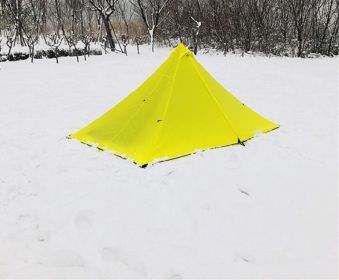 Ultra-Light 1-2 People Outdoor  Camping Tent (Color: Yellow)