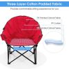 Folding Camping Moon Padded Chair with Carrying Bag