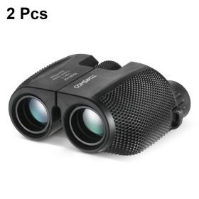 Professional Binoculars 10x25 BAK4 Prism High Powered Binocular Portable Hunting Telescope Scope monocular luneta (Color: Type 1 2 Pcs, Ships From: China)