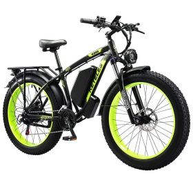 K800 Fat E-Bike 1000W Motor (Color: black and green)