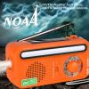 Emergency Radio Hand Crank Solar; Portable Weather Radio With AM/FM/WB/NOAA; Bright Flashlight; SOS Alarm; Reading Lamp; 2000mAh Cell Phone Charger Fo