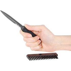 Comb Metal Knife (Options: Black Color)