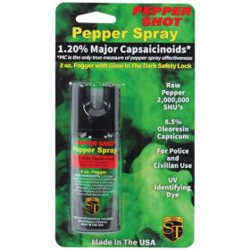 Pepper Shot 1.2% MC 2 oz pepper spray (Options: Fogger)